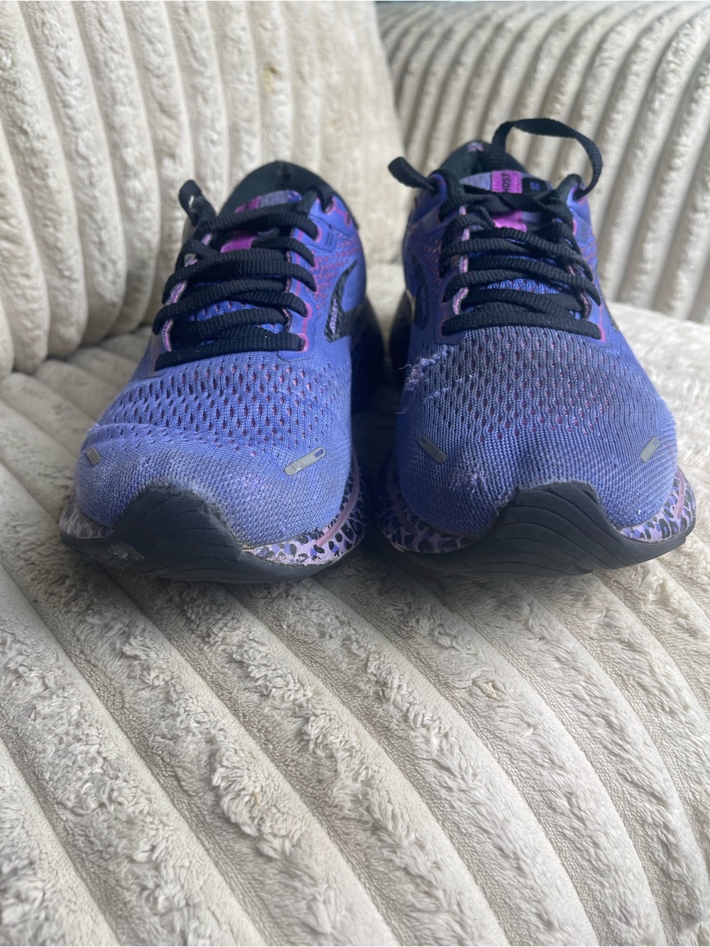 Brooks Ghost 14 Women's Size 9 Purple Cheetah Leopard Athletic Shoes - Picture 6 of 9